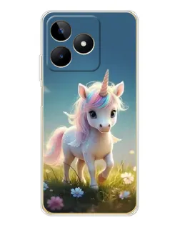 Чехол для Realme Note 60 с картинкой «Единорог на поляне» Чехол для Realme Note 60 с картинкой «Единорог на поляне»