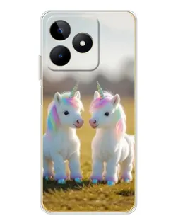 Чохол для Realme Note 60 з картинкою «Пара єдинорогів»
