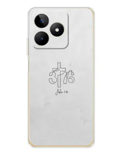 Чохол для Realme Note 60 з картинкою «Івана 3:16 Хрест»