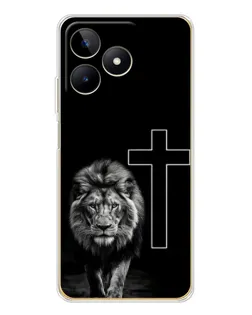 Чохол для Realme Note 60 з картинкою «Лев та Хрест»
