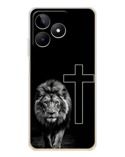 Чохол для Realme Note 60 з картинкою «Лев та Хрест» Чохол для Realme Note 60 з картинкою «Лев та Хрест»