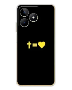 Чохол для Realme Note 60 з картинкою «Серце та Хрест»