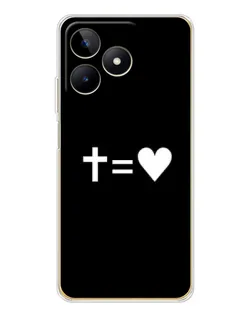 Чохол для Realme Note 60 з картинкою «Хрест та Серце»