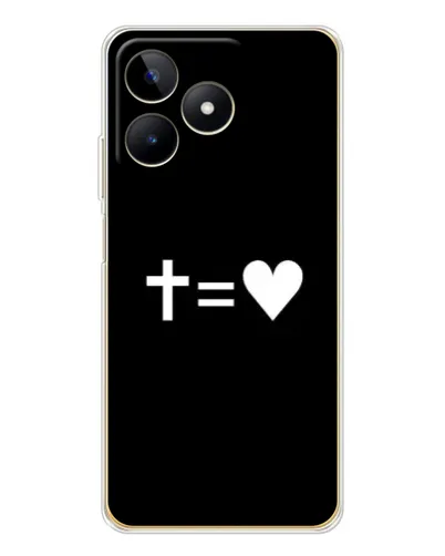 Чохол для Realme Note 60 з картинкою «Хрест та Серце» Чохол для Realme Note 60 з картинкою «Хрест та Серце»
