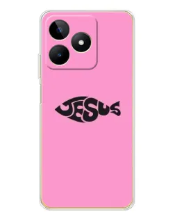 Чохол для Realme Note 60 з картинкою «Рожевий символ Jesus»