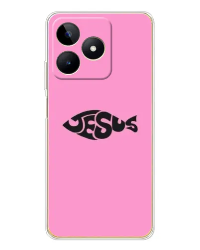 Чохол для Realme Note 60 з картинкою «Рожевий символ Jesus» Чохол для Realme Note 60 з картинкою «Рожевий символ Jesus»