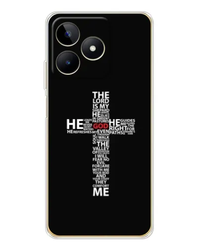 Чехол для Realme Note 60 с картинкой «Текстовый крест» Чехол для Realme Note 60 с картинкой «Текстовый крест»