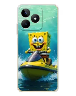 Чохол для Realme Note 60 з картинкою «Спанч Боб на гідроциклі»