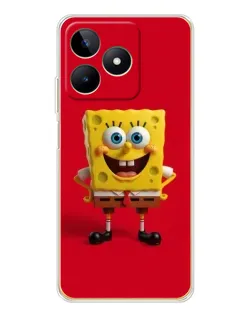 Чохол для Realme Note 60 з картинкою «Спанч Боб на червоному»