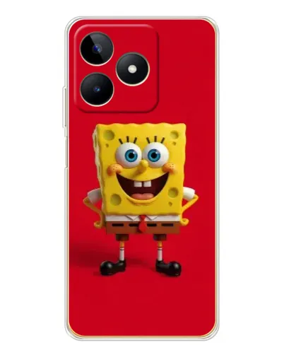 Чохол для Realme Note 60 з картинкою «Спанч Боб на червоному» Чохол для Realme Note 60 з картинкою «Спанч Боб на червоному»