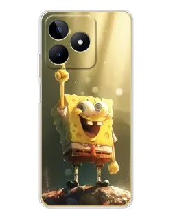 Чохол для Realme Note 60 з картинкою «Сяючий Спанч Боб»
