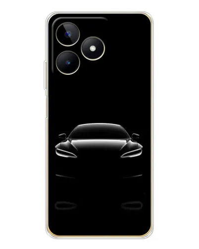 Чехол для Realme Note 60 с картинкой «Силуэт Tesla Night»