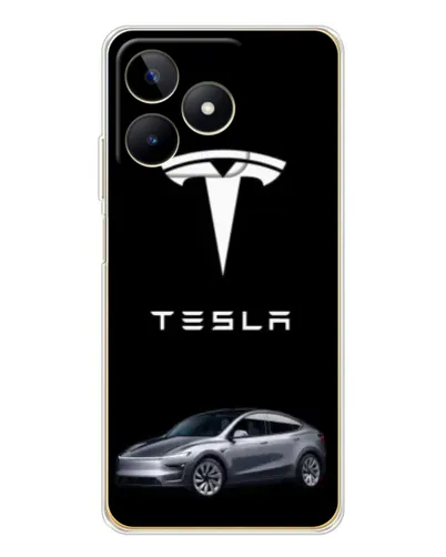 Чехол для Realme Note 60 с картинкой «Tesla Model Y»