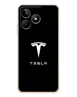 Чехол для Realme Note 60 с картинкой «Tesla White Logo»