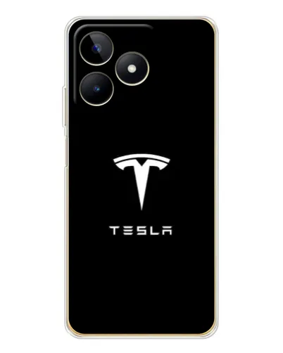Чехол для Realme Note 60 с картинкой «Tesla White Logo»