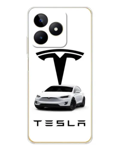 Чехол для Realme Note 60 с картинкой «Tesla White Style»