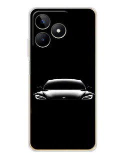 Чехол для Realme Note 60 с картинкой «Фары Tesla Night»