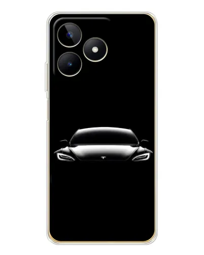Чехол для Realme Note 60 с картинкой «Фары Tesla Night»