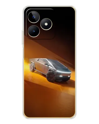 Чехол для Realme Note 60 с картинкой «Cybertruck в пустыне»