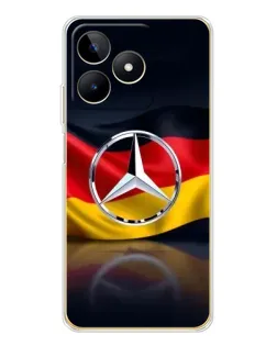 Чохол для Realme Note 60 з картинкою «Mercedes — прапор Німеччини»