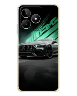 Чохол для Realme Note 60 з картинкою «Темний Mercedes AMG»