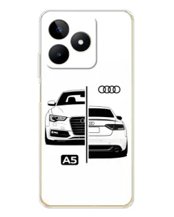 Чохол для Realme Note 60 з картинкою «Audi — контрастний дизайн»