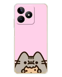 Чохол для Realme Note 60 з картинкою «Pusheen та печиво»