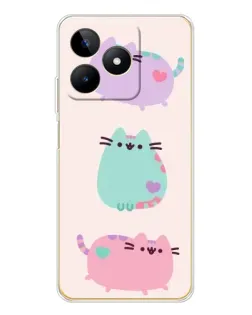 Чехол для Realme Note 60 с картинкой «Pusheen трио» Чехол для Realme Note 60 с картинкой «Pusheen трио»