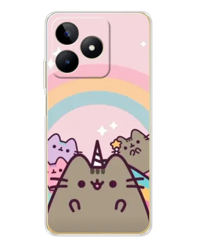 Чехол для Realme Note 60 с картинкой «Единорог Pusheen»