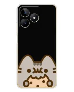 Чехол для Realme Note 60 с картинкой «Пушин на черном»