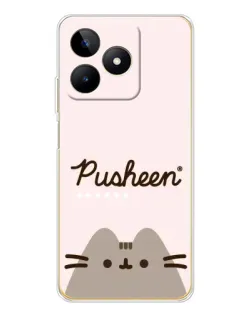 Чехол для Realme Note 60 с картинкой «Pusheen логотип»
