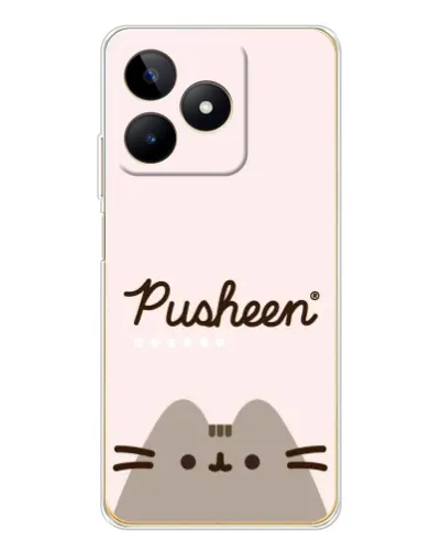 Чехол для Realme Note 60 с картинкой «Pusheen логотип»