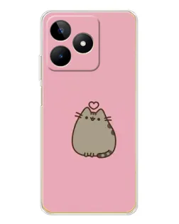 Чехол для Realme Note 60 с картинкой «Pusheen сердце»
