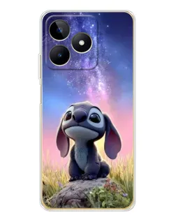 Чехол для Realme Note 60 с картинкой «Стич на рассвете»