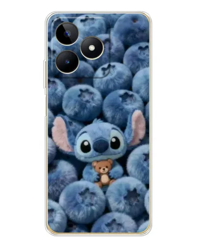 Чехол для Realme Note 60 с картинкой «Стич и голубика»