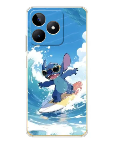 Чехол для Realme Note 60 с картинкой «Стич на волне»
