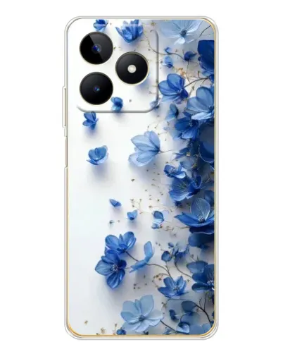 Чохол для Realme Note 60 з картинкою «Блакитний квітковий каскад» Чохол для Realme Note 60 з картинкою «Блакитний квітковий каскад»
