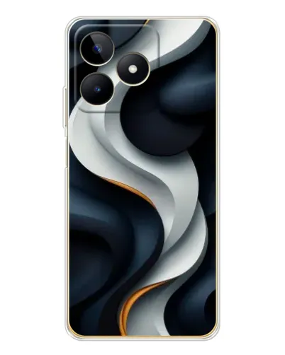 Чохол для Realme Note 60 з картинкою «Об'ємні чорно-білі стрічки» Чохол для Realme Note 60 з картинкою «Об'ємні чорно-білі стрічки»