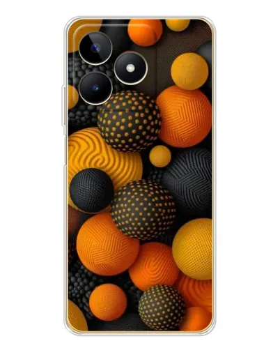 Чохол для Realme Note 60 з картинкою «Об'ємні помаранчеві сфери» Чохол для Realme Note 60 з картинкою «Об'ємні помаранчеві сфери»