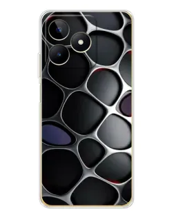 Чохол для Realme Note 60 з картинкою «Об'ємна темна решітка»
