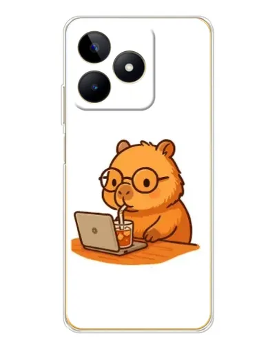 Чохол для Realme Note 60 з картинкою «Капібара з ноутбуком» Чохол для Realme Note 60 з картинкою «Капібара з ноутбуком»