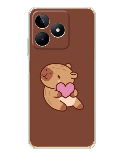 Чохол для Realme Note 60 з картинкою «Капібара з серцем» Чохол для Realme Note 60 з картинкою «Капібара з серцем»