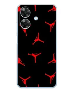 Чехол для Realme Note 60x с картинкой «Jordan Red Pattern»