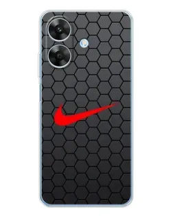 Чехол для Realme Note 60x с картинкой «Nike — карбоновая сетка»