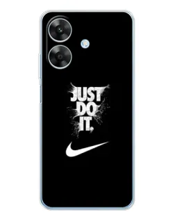 Чехол для Realme Note 60x с картинкой «Текстовый принт Nike»