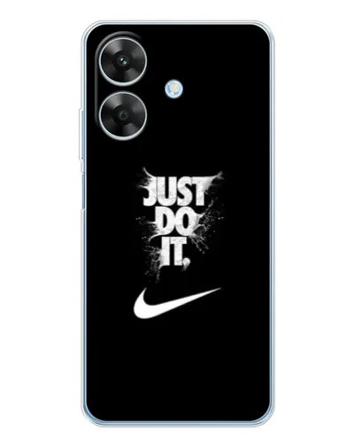 Чехол для Realme Note 60x с картинкой «Текстовый принт Nike»