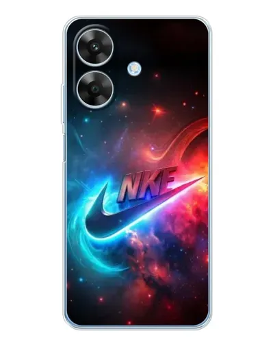 Чехол для Realme Note 60x с картинкой «Огненный логотип Nike»