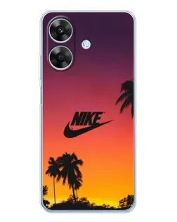 Чехол для Realme Note 60x с картинкой «Nike на закате солнца»