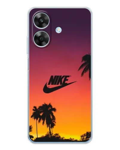 Чехол для Realme Note 60x с картинкой «Nike на закате солнца»