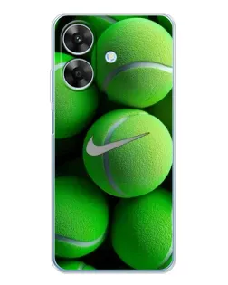 Чехол для Realme Note 60x с картинкой «Теннисные мячи Найк»